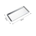 Axyaa Stainless Steel Food Storage Tray Shallow Sushi BBQ Plate Fruit Vegetable Kitchen Pan