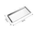Axyaa Stainless Steel Food Storage Tray Shallow Sushi BBQ Plate Fruit Vegetable Kitchen Pan
