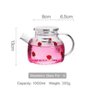 Axyaa Kawaii Strawberry Glass Cold Water Pot | Large Capacity Heat-Resistant Cute Teapot
