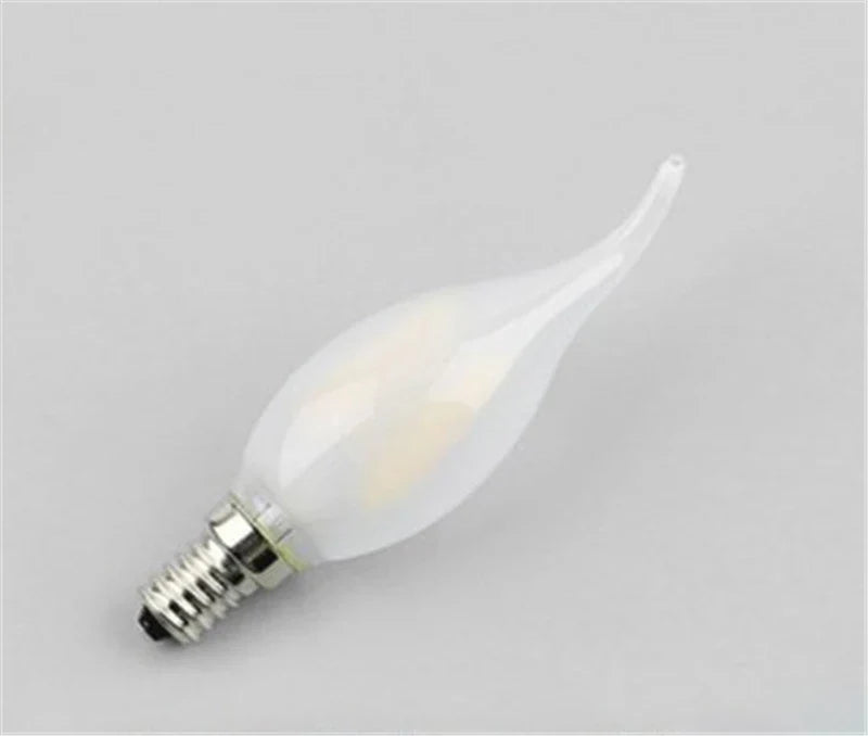 Axyaa Frosted Crystal Candle LED Bulb - Warm White Filament Light