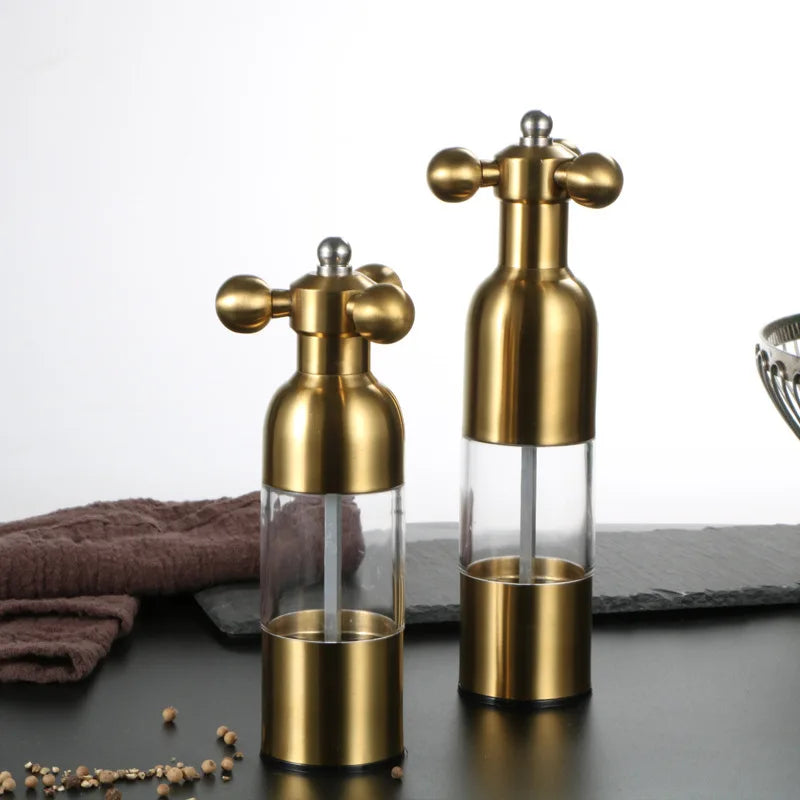 Axya Stainless Steel Rudder Grinder, Adjustable Ceramic Core, Pepper & Salt Mill
