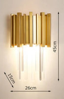 Axyaa Crystal LED Pendant Chandelier: Elegant Glass Living Room Lighting