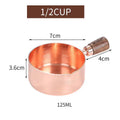 Axyaa Stainless Steel Seasoning Cup with Wooden Handle - Kitchen Sauce Dish