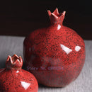 Axyaa Red Pomegranate Flower Vase: Modern Home Decor Ornament