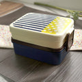 Axyaa Navy Style Double-Layer Bento Box 1200ml
