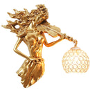 Axyaa Gold Luxury Crystal Wall Lamp for Elegant Indoor Lighting