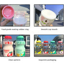 Axyaa Frosted Plastic Fruit Water Bottle - BPA Free, Leakproof, Kawaii Milk Carton Design