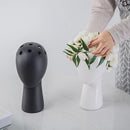 Axyaa Creative Nordic Human Head Ceramic Vase for Home Decor and Flower Arrangement
