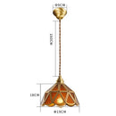 Axyaa Japanese Style Vintage Glass Copper Pendant Lights