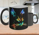 Axyaa Magic Cat Color Changing Coffee Mug 11oz Ceramic Tea Cup Gift