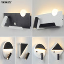 Axya Round LED Wall Lamp for Bedroom Iron Light Luminaire Fixtures