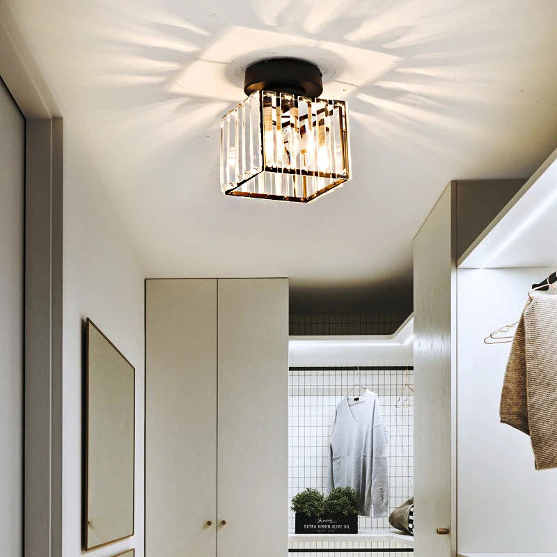 Axyaa Modern Luxury Crystal Ceiling Light for Corridor and Balcony