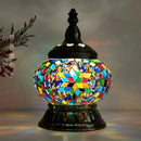 Axyaa Turkish Mosaic Table Lamp - Handcrafted Vintage Glass Art Deco Bedside Light