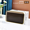 Axyaa Transparent Plastic Tray: Large Rectangle Pallet for Tea, Drink, Grocery Storage.