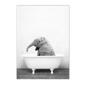 Axyaa Panda Giraffe Bear Elephant Nursery Wall Art Canvas Print