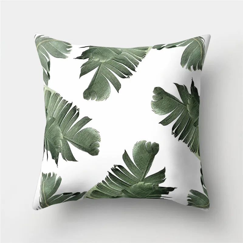 Axyaa Tropical Plants & Hibiscus Flower Pillow Cover Collection