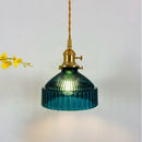 Axyaa Glass Pendant Light: Modern Amber Gray Brass LED Hanging Lamp for Bedroom, Kitchen