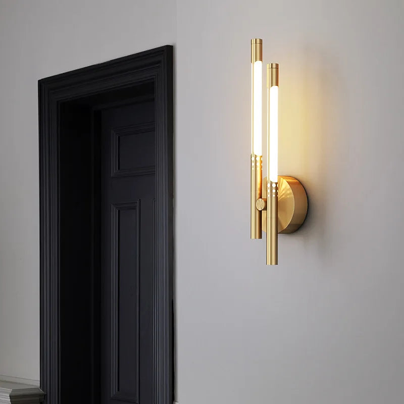 Axya Modern LED Copper Wall Lamp for Home Decoration