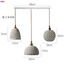 Axyaa Nordic Ceramic Pendant Lamp Modern Japanese Style Copper Hanging Light