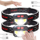 Axya Motion Sensor Headlamp USB Rechargeable Waterproof 8 Modes Head Torch