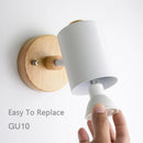 Axyaa Wooden GU10 Wall Lamp in 6 Colors - Nordic Indoor Wall Light
