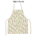 Tropical Jungle Print Kitchen Apron, Axyaa Plant Leaves Chef Bib for Kids Men Women