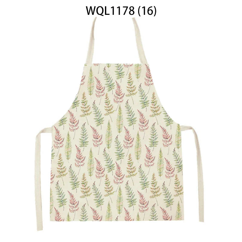 Tropical Jungle Print Kitchen Apron, Axyaa Plant Leaves Chef Bib for Kids Men Women