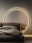 Axya Ring Art Wall Lamp – Nordic Minimalist Bedroom & Living Room Decor