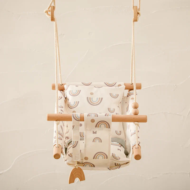 Axya Baby Canvas Lounge Swing Chair: Fun Outdoor Rocker for Kids