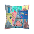 Axyaa Nordic Linen Graffiti Cushion Cover for Sofa Decoration