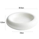 Round Ceramic Dinner Plate Set by Axyaa: Elegant Tableware for Home and Restaurants
