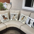 Axyaa Dachshund Dog Velvet Cushion Cover for Living Room Sofa - Home Decor Pillowcase