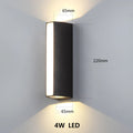 Axyaa LED Outdoor Wall Light Waterproof Sconce 4W Black Aluminum for Porch Garden