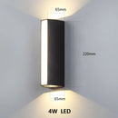 Axyaa LED Outdoor Wall Light Waterproof Sconce 4W Black Aluminum for Porch Garden