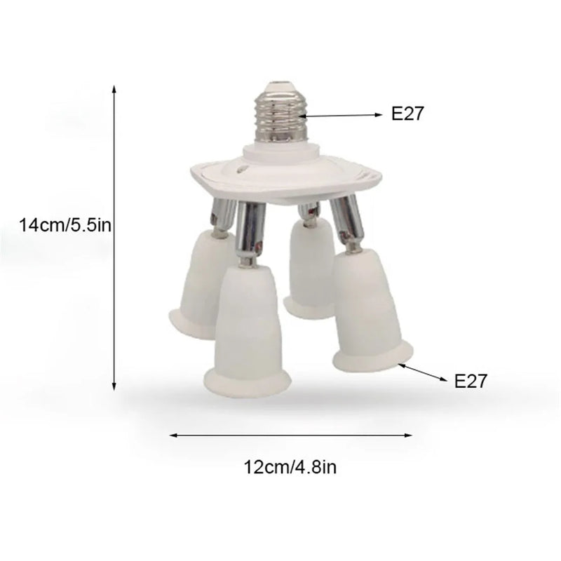 Axyaa E27 Splitter Socket Adapter Base for Lamp Extension