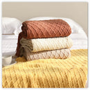 Axyaa Nordic Knit Faux Cashmere Sofa Blanket with Tassels