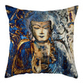 Buddha Pattern Throw Pillow Cover by Axyaa for Home, Car, Sofa Décor