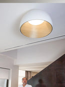Axyaa Wood Grain Study Lamp - Modern Minimalist Bedroom Ceiling Light