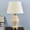 Axyaa Chinese Style Ceramic Table Lamps for Living Room Bedroom, E27 Bulb, Button Switch