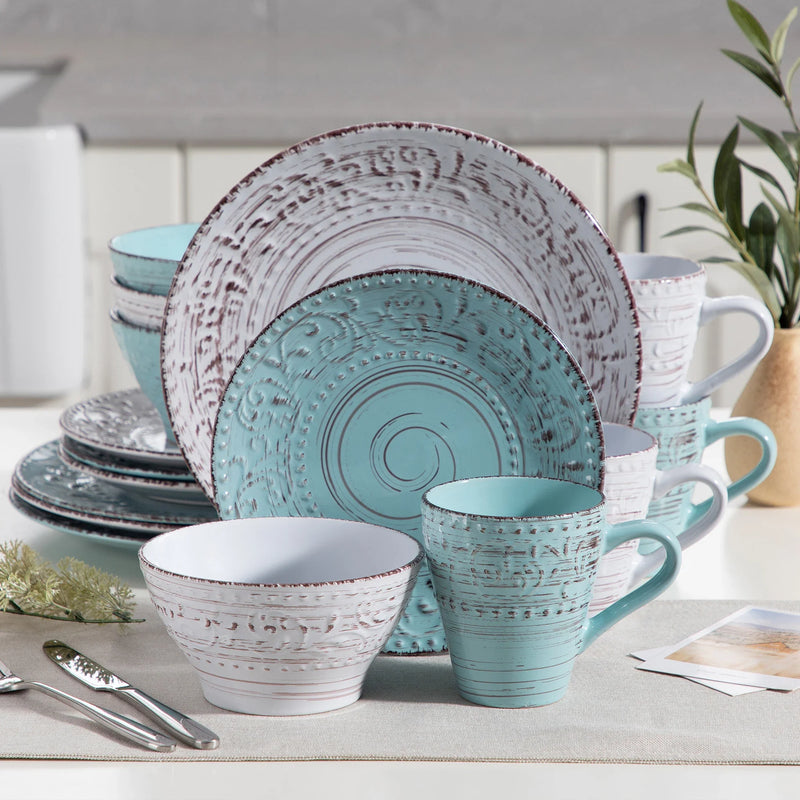 Axya VANCASSO VINE Stoneware Dinnerware Set for 12 - 16/32/48 Pcs