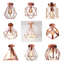 Axya Retro Nordic Minimalism LED Ceiling Light in Rose Gold for Home Living Room