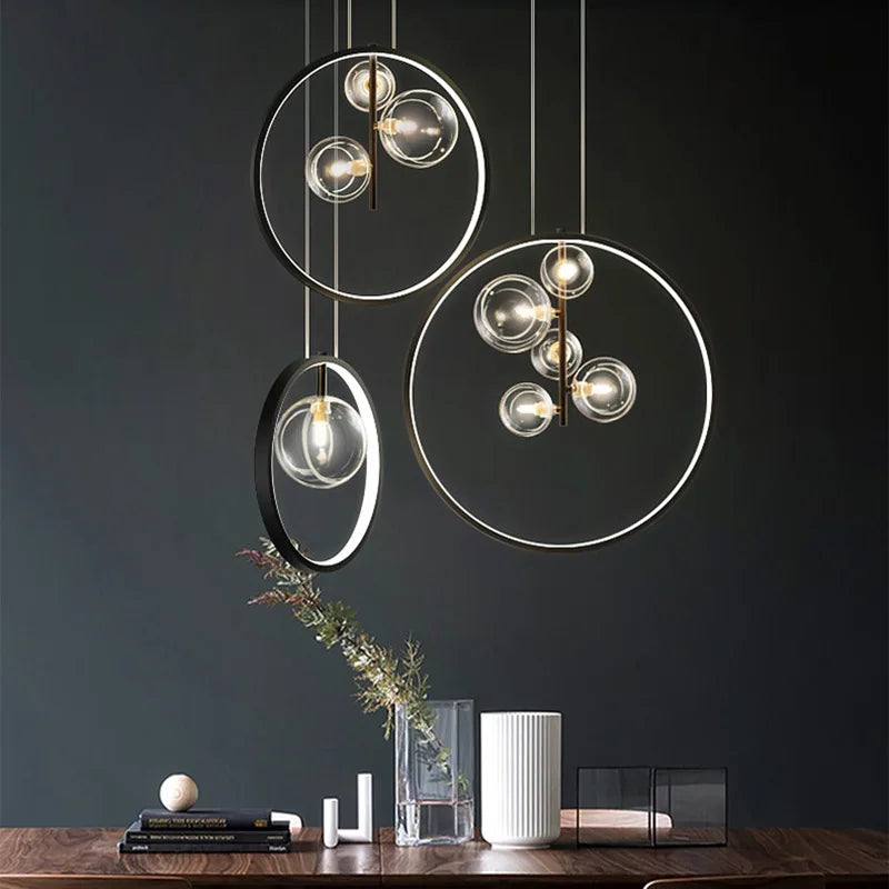 Axyaa Nordic Soap Bubble Glass Chandelier for Restaurant, Bar, Bedroom, Staircase