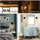 Axyaa Industrial Cage Wall Sconce Adjustable Rustic Lighting LED Fixture