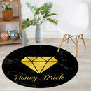 Nordic Geometric Print Round Carpet for Home Decor by Axyaa