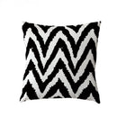 Zebra White Geometric Trilateral Watercolor Cushion Covers by Axyaa