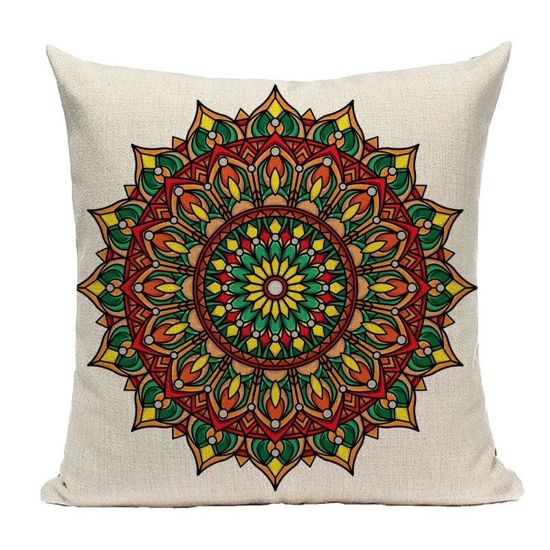 Bohemian Linen Cushion Cover 45x45 for Sofa - Axyaa Brand Home Decor