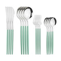 Axyaa Mint Green Stainless Steel Cutlery Set - 16pcs for Kitchen Tableware