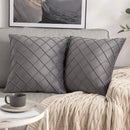 Velvet Geometric Cushion Cover by Axyaa - 45x45cm Pillowcase for Home Decor