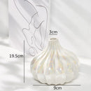 Axyaa Ceramic Shell Vase - White Gloss Abstract Irregular Hydroponic Home Decoration