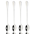 Axyaa 4-Piece Colorful Long Handle Spoon Set for Coffee, Tea, Desserts, and Juice